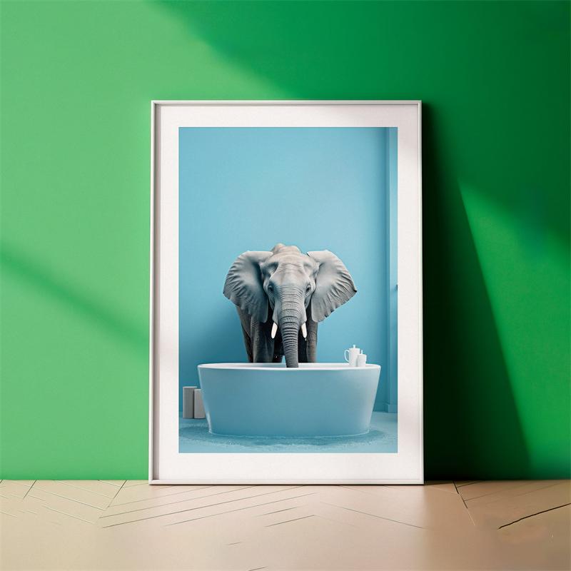 Pop Art Funny Toilet Reading Poster Aesthetics Cat Capybara Animal Canvas Prints Wall Art Room Decor Home Bathroom Decoration
