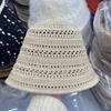 Solid Color Stripe Knitted Bowl Hats For Women'S Casual Versatile Decoration Foldable Sun Visor Hat Bucket Hat