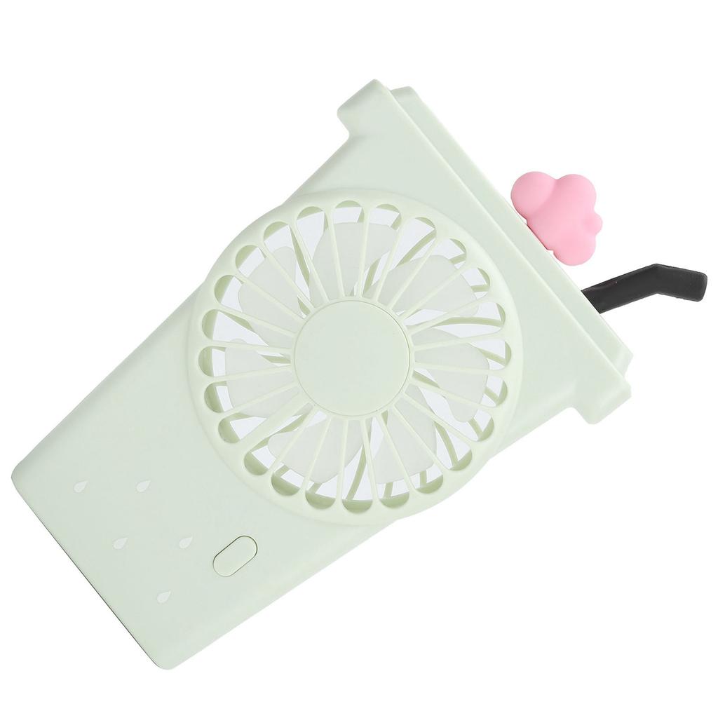 Handheld Mini Fan USB Rechargeable Electric Desk Portable Cartoon 3 Speeds for Home Outdoors