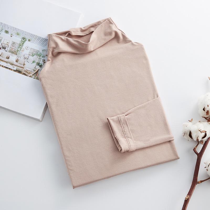 

Women s 2023 Autumn High Collar Modal Long-Sleeve Slim Fit Top XXL