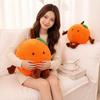 40Cm Squishy Orange Plush Fruit Pillow Stuffed Human Figured Soft Plushie Back Support Cushion Kawaii Gift