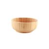 Bamboo Salad Bowl Round Serving Bowl Natural Wood Dishware for Fruit Snacks Appetizers