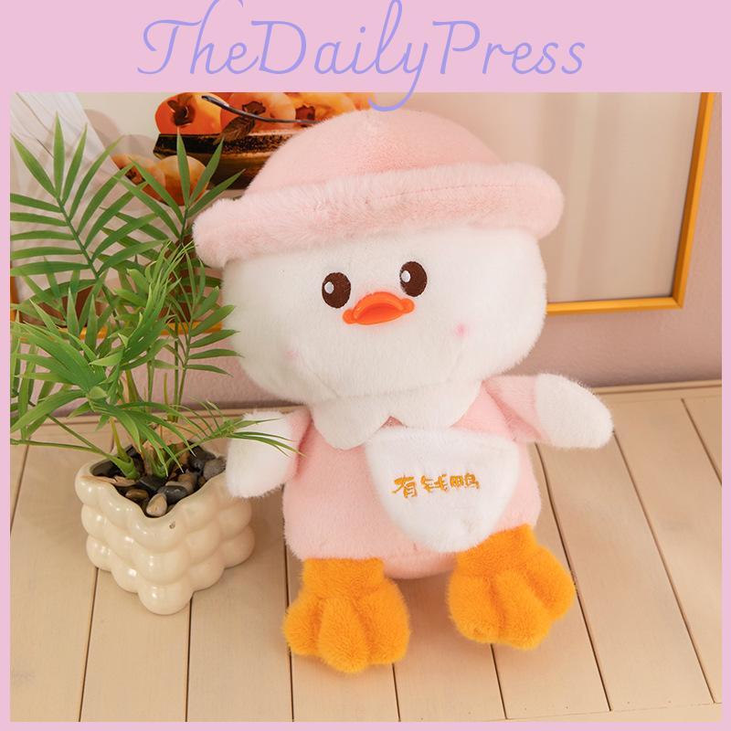 Wear Hat A Duck Plush Toy Cute Cartoon Hat Bag Girl Children Festival Gift Doll