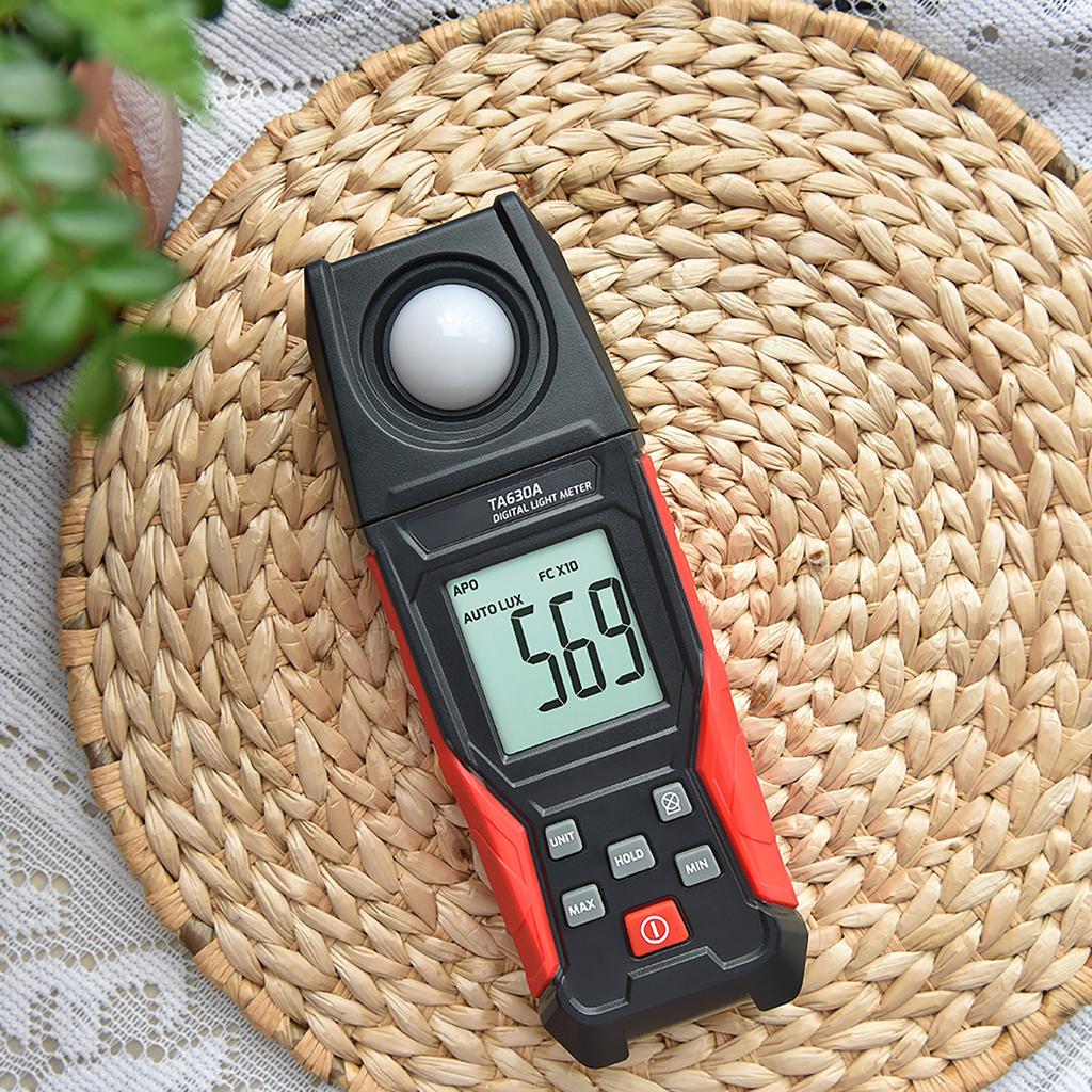 TASI Digital Light Meter Illuminance Lux Meter with Record Function LCD Display 0 200,000 Measurement Range Flexible