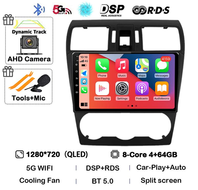 Android 14 Carplay For Subaru Forester 4 SJ XV 2012 2013 2014 2015 Car Radio Multimedia Player GPS Stereo 360 Camera Head Unit