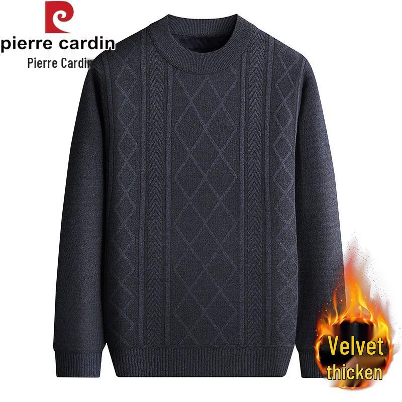 Pierre Cardin Men's Thermal Fleece-Lined Knit Pullover Sweater