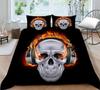 Bedding Suit 3D Skull Print Bed Cover Home Bedclothes  Fashionable Duvet Cover Sets Polyester Single Double King Size