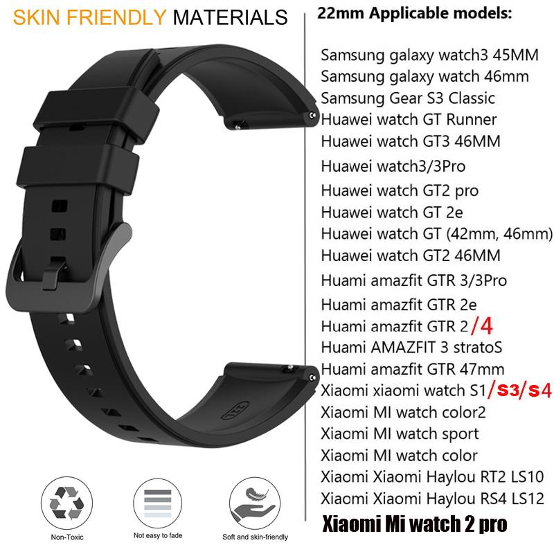 22mm Řemínek k hodinkám pro Xiaomi Watch s1/s1 Active S3/S4 Náhradní řemínek pro Xiaomi Mi Watch Color 2/2 pro Řemínky