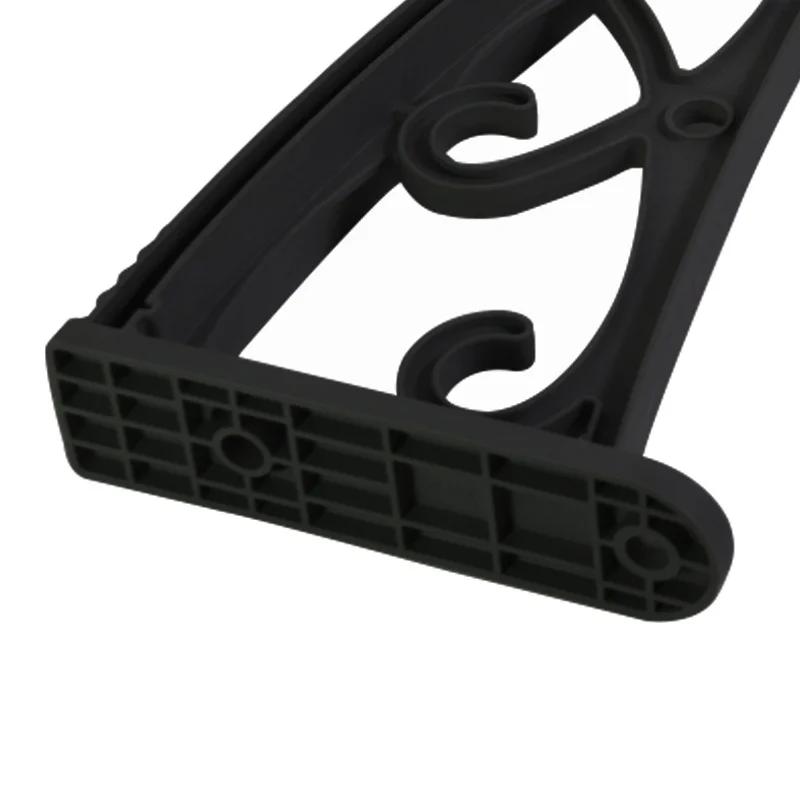 Staffa in Lega di Alluminio 60/80cm, Staffa per Tettoia da Balcone Esterno, Staffa per Tettoia da Porta e Finestra, Bianco e Nero