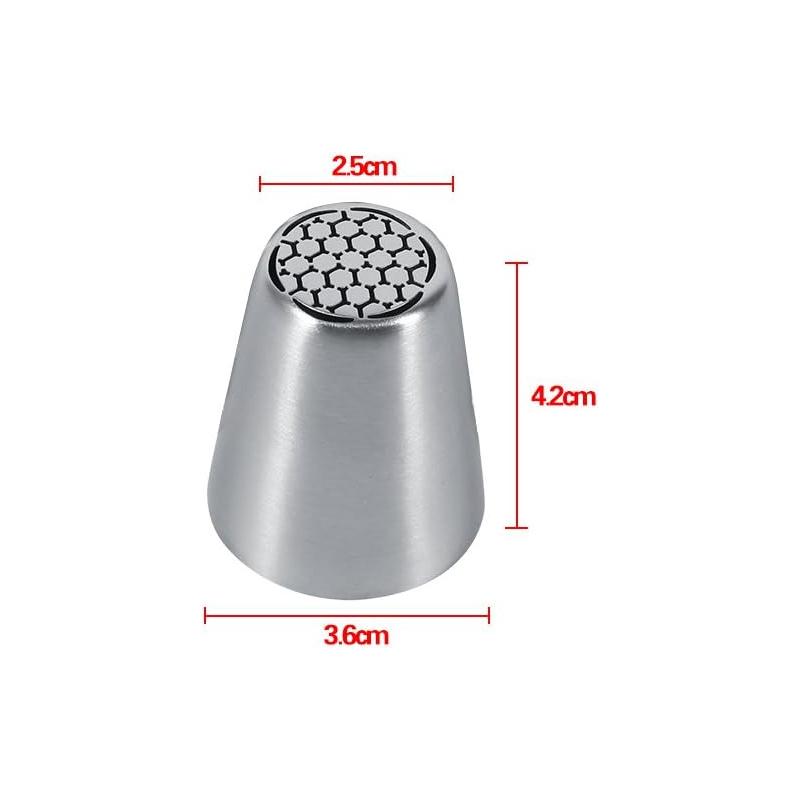 6PCS Piping Tips Set Flower Frosting Tips Nozzles Icing Tips Stainless Steel Flower Cake Icing Piping Nozzles Decorating Tips