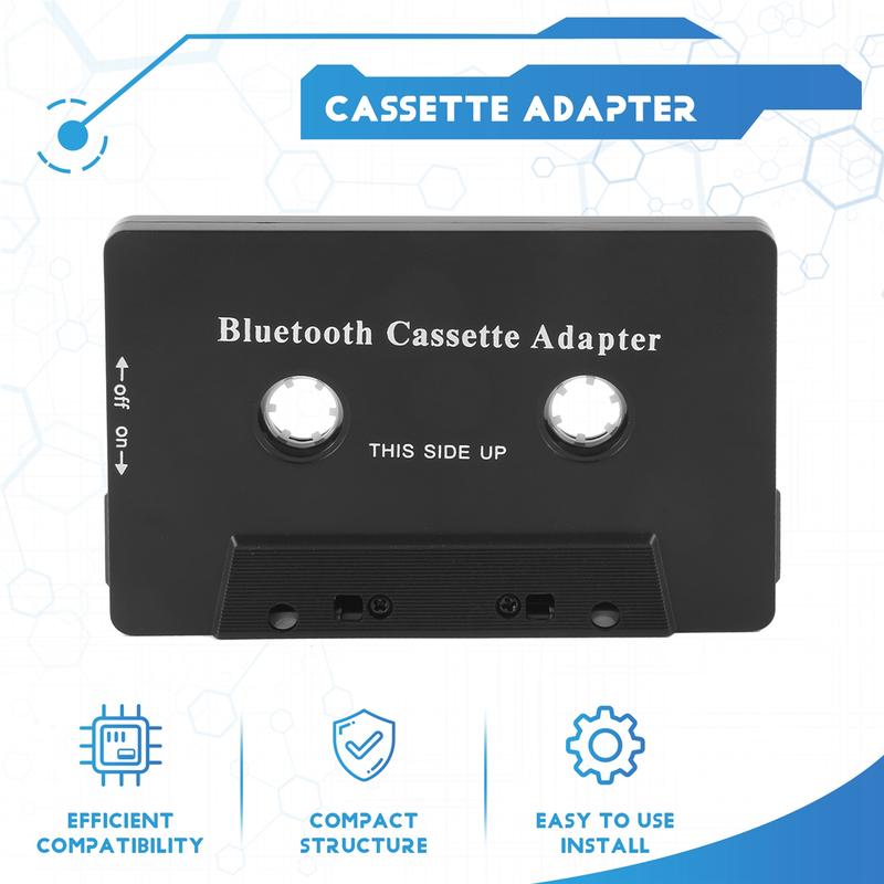 Universal Cassette Bluetooth 5.0 Audio Car Tape Aux Stereo Adapter with Mic for Phone MP3 AUX Cable CD PlayerABGI