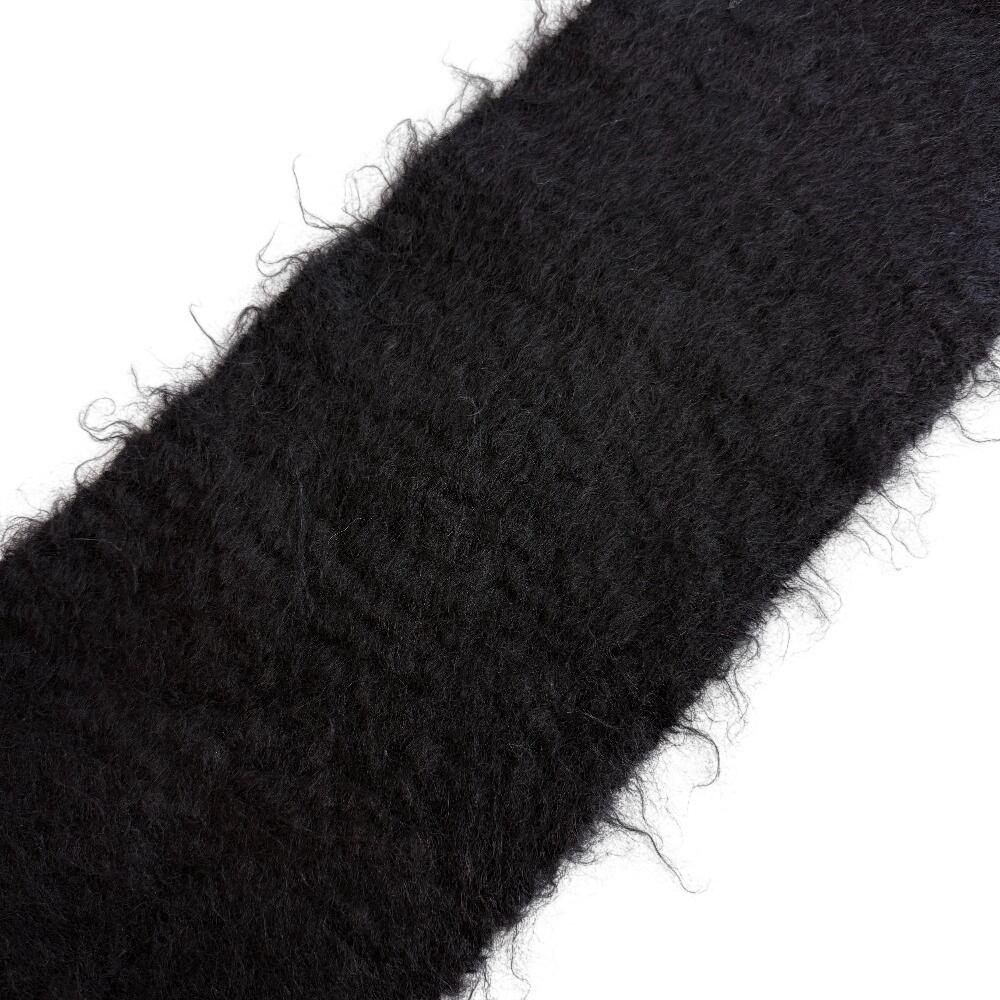 LOEWE Logo Beads Moheya wool Scarf black wool unisex Used