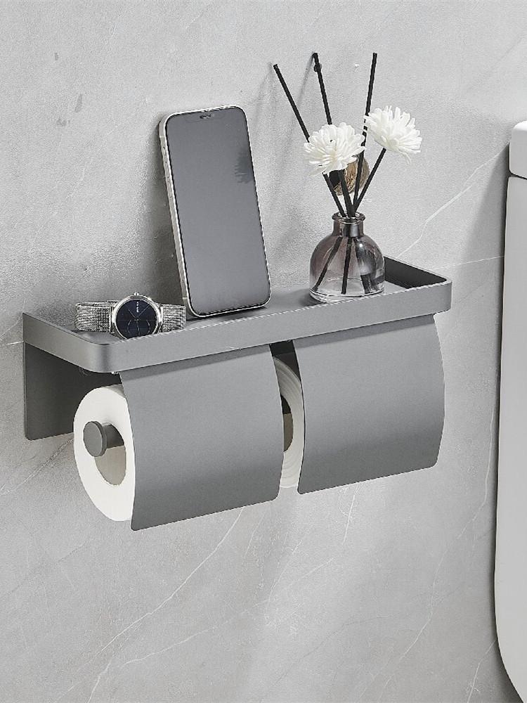 

Tuqiu серый держатель для туалетной бумаги полка с подносом алюминиевый держатель для салфеток настенный держатель для салфеток черный держатель для рулонов туалетной бумаги серый