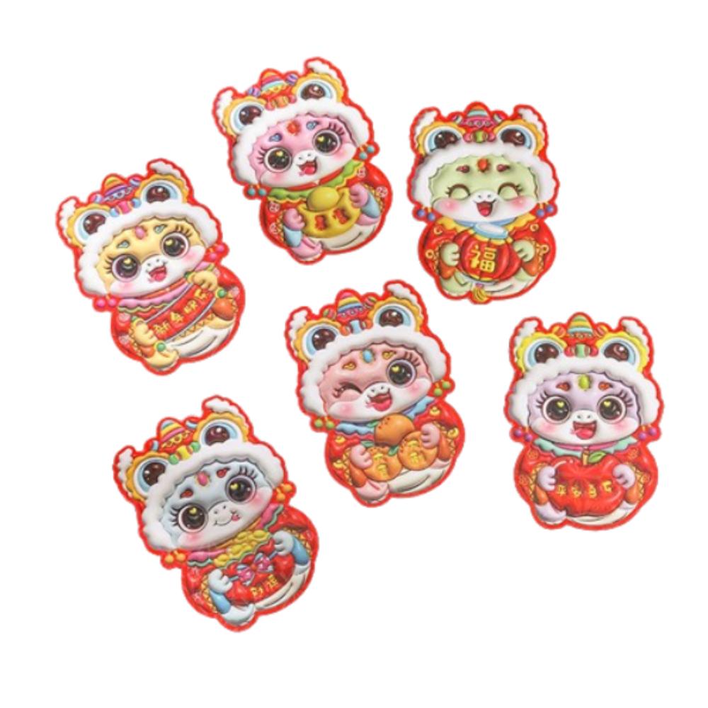 

6pcs Laser Chinese New Year Red Pocket Traditional Good Lucky Red Packets Lunar New Year Gifts 6pcs