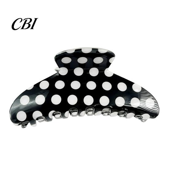 Hair Clip Large Strong Grip Clip, Dot Print Claw, Portable Scalp Friendly Accessory for Thick Updos Half-Tied Hairstyles Pattern