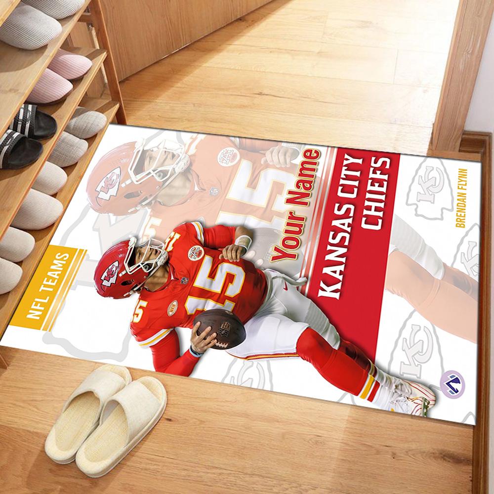 Kansas City Football Personalized Name Carpet Perfect For Hallway Outdoor Decorate Room Dormitory Antislip Rug Decorate Offices Spiritual Gift