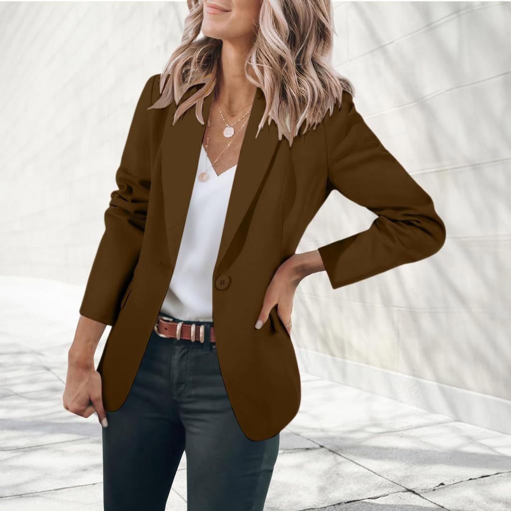 Women's Color Long Sleeve Lapel for Work Casual Commute