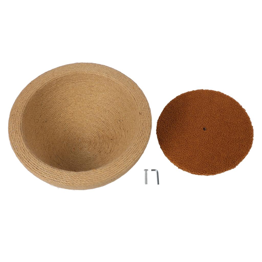 Cat Scratching Board Bowl Multifunction 2 in 1 Sisal Cat Scratcher Lounge Bed For Kitten Tilted