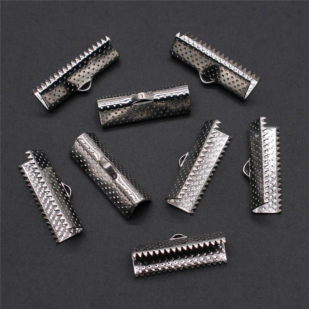 Bandenden Crimp-Clips Antikstil Zubehör für die Schmuckherstellung 8 Größen 4 Farben