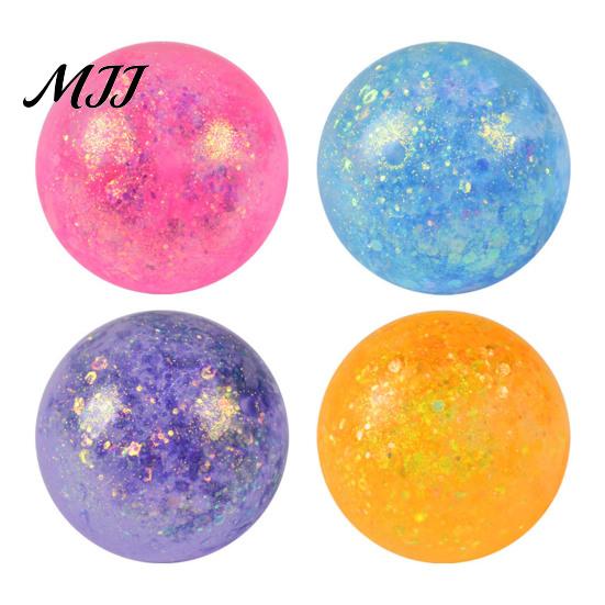 Bling Stressball 1/4 Stück Glitzer Entspannungsball Transparent Mehrfarbig Knetz-Zucker Tragbar Reise Zuhause Büro Angstlösend Fidget