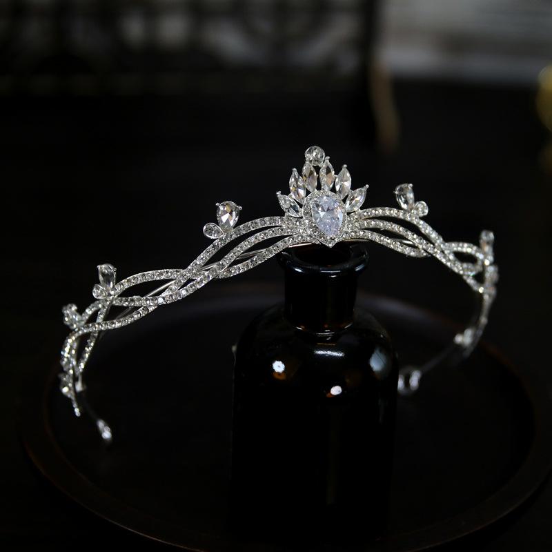 

Корейський Новий Стиль Цирконій Весільна Сукня Наречена Весільна Корона Тіара Корона Тіара Аксесуари для Волосся