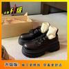 British style retro versatile heightening platform small leather shoes women's non-slip explosion college loafer single shoes 2025 new