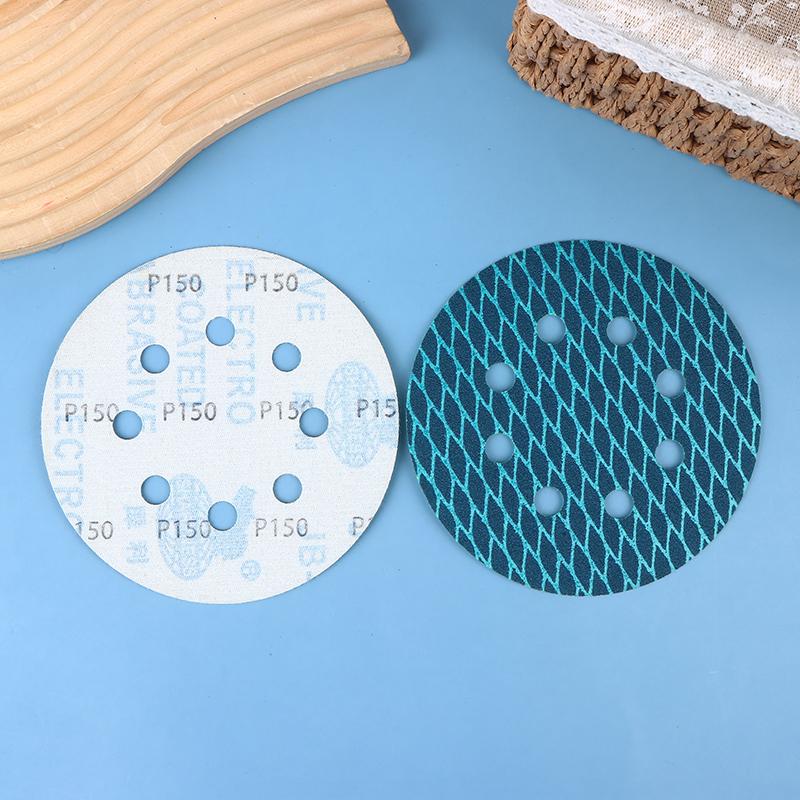10Pcs Of 5-Inch 8-Hole Diamond-Shaped Sanding Discs With Adhesive Backing, Available In Grits 60-400 For Woodworking