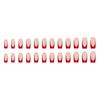 24x French Tip Full Cover False Nail Fashion Press On Nail Long Square Stick On Nail Glossy Acrylic Nail for Daily