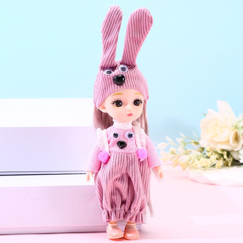 

17см 13 шарнирная BJD кукла для переодевания Мини игрушка кукольный домик фиолетовый