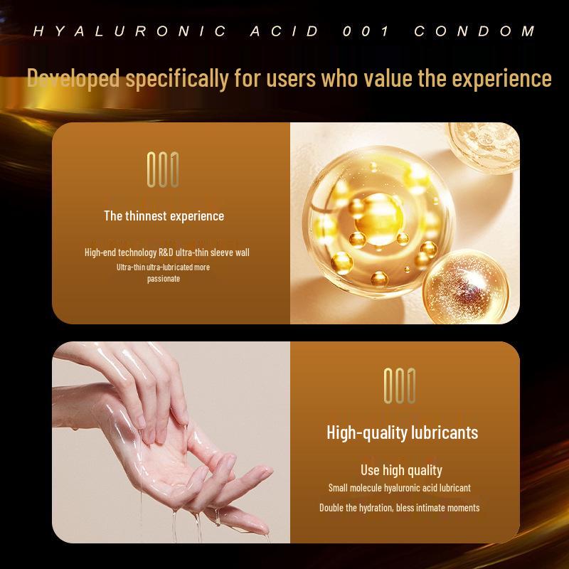 Jiaoyue Platinum 001 Ultra-Thin Pure Lubricated Condoms – No Sensation, Ultra-Thin Texture.