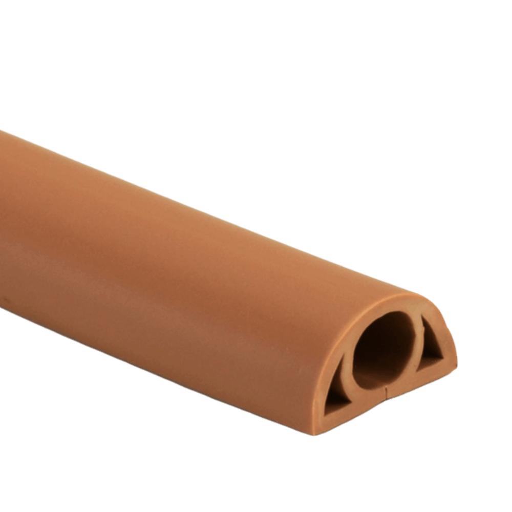 

Professional Self Adhesive Floor Cord Cover PVC 1m Wire Hider Trimmable Low Profile Electric Cord Cavity Home Office коричневий