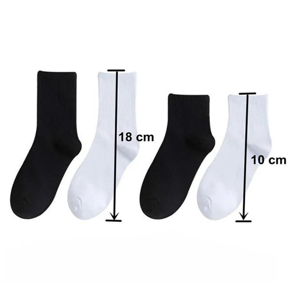 10 Paires Chaussettes Coton Bio Haute Qualité Blanc Noir Business Décontracté Printemps Hiver Chaussettes Femmes Tube Long/Court