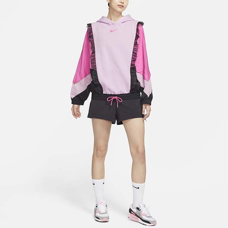 Nike Sweatshirts Women's Light Arctica Pink Hooded Moderate Regular DH1371-626