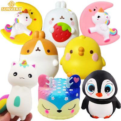 Jumbo Cartoon Figure Squishy Fidget Playthings Slow Rising Squeeze Toy Cute Animals Rabbit Stress Ball Antistress Fidgets Ideal for Children
