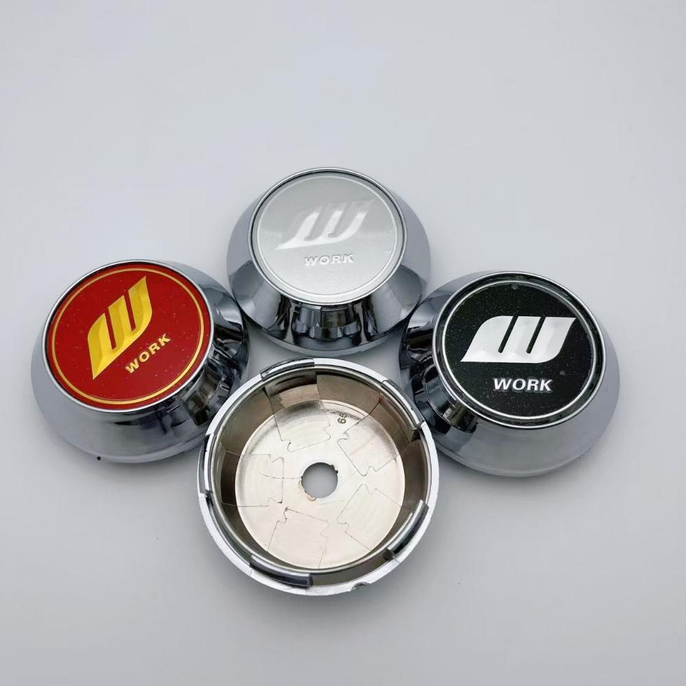 4pcs W Work Logo Emblem Car Wheel Center Caps 60mm 64mm 65mm 68mm 69mm Wheels Rim Hubcaps High Cover Replace Styling Accessories