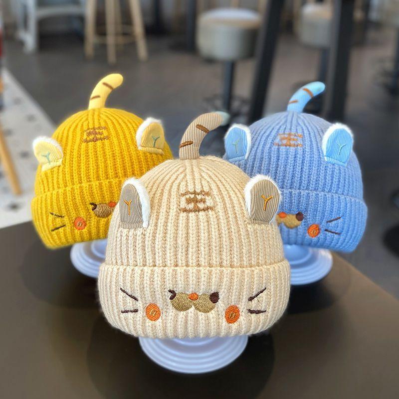 Baby Knit Hat Winter Warmth Soft Woolen Cap Baby Girls And Boys