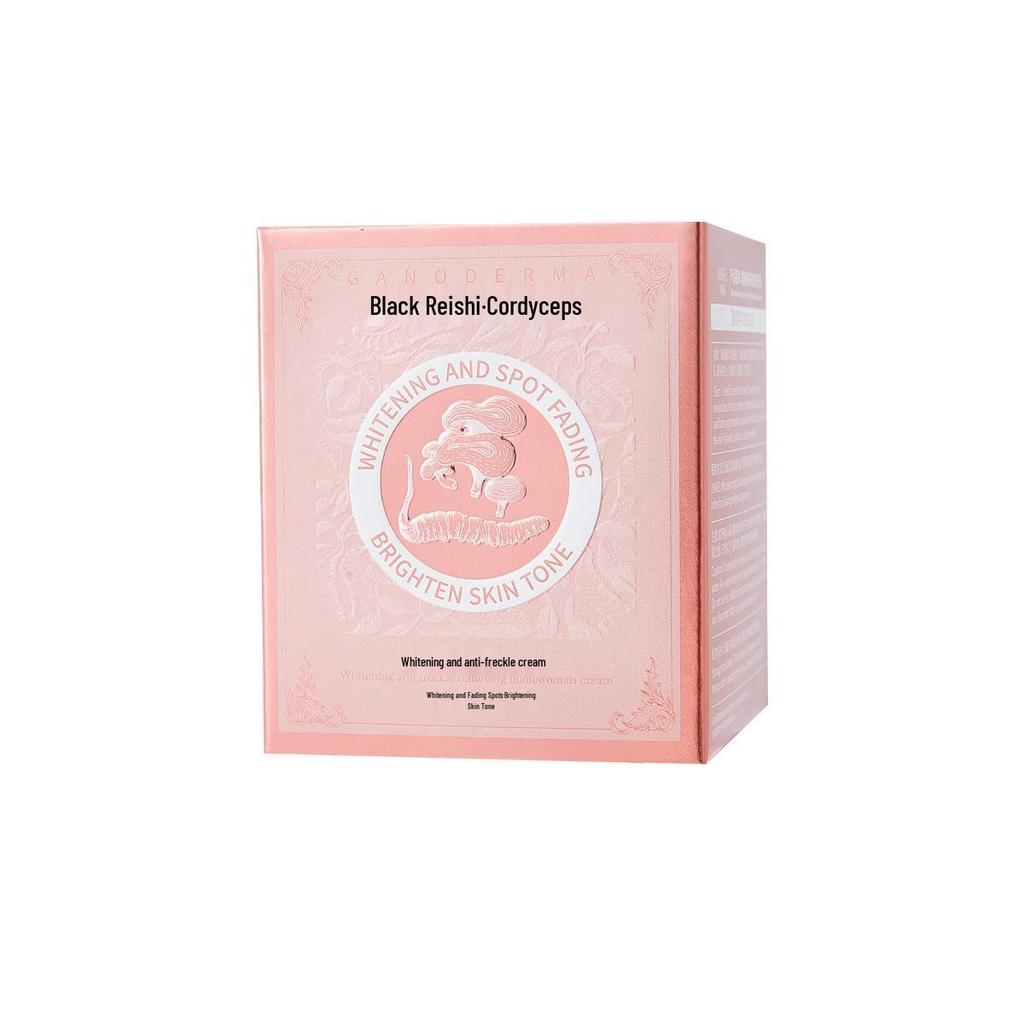 Krem rozjaśniający Coolger Black Ganoderma Cordyceps do usuwania piegów - Rozświetlający krem maskujący i nawilżający dla kobiet.