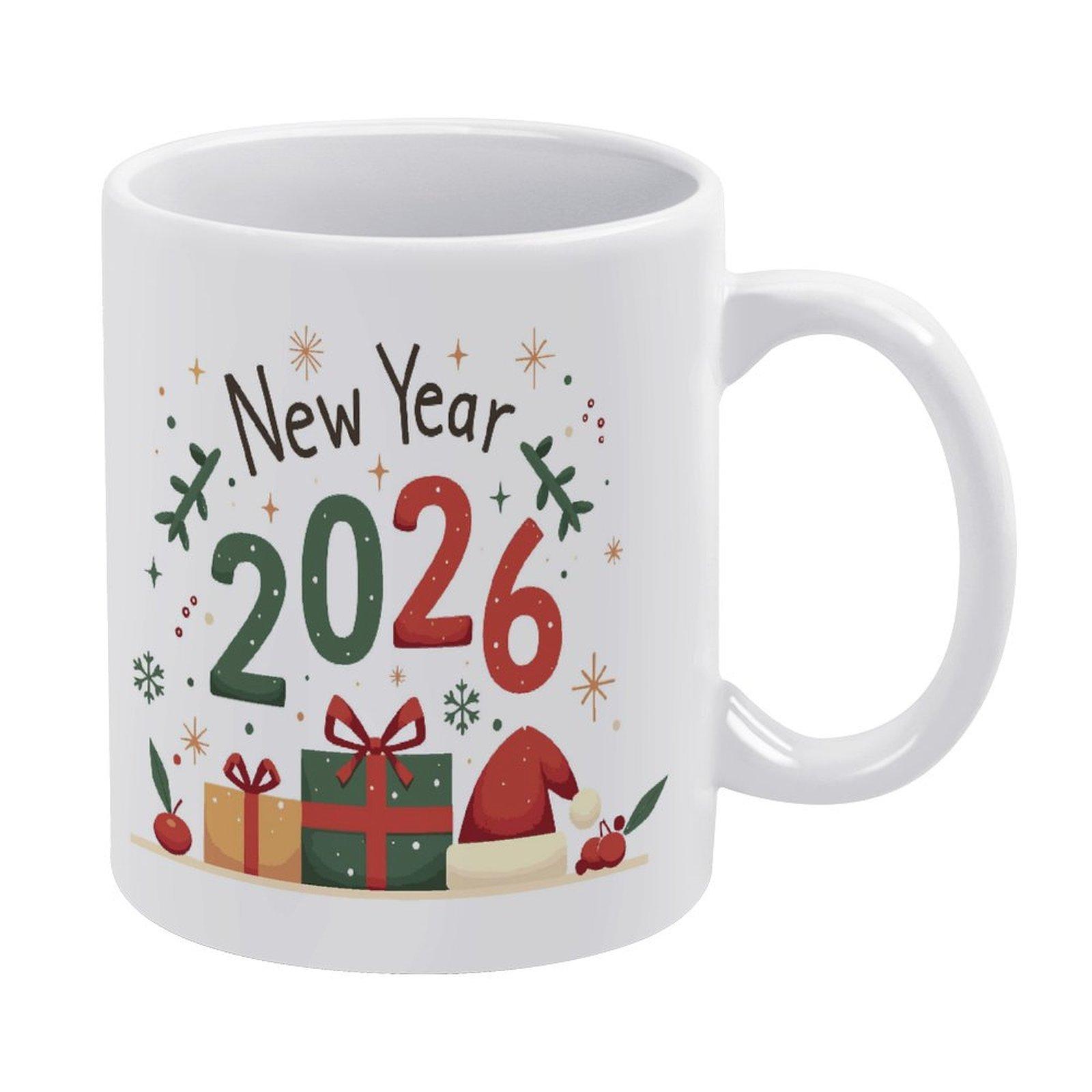 

1 Pack 11oz Ceramic Coffee Mug With Double-Sided Printed Look Designed For Everyday Comfort And A Lovely Option For Giving Warm Gifts To Loved Ones білий