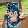 Phone Case: 2D Flat Design, Suitable for iPhone 18 17 16 15 14 13 Pro Protective Case, Little Penguin, Perfect Christmas and Halloween Holiday Gift