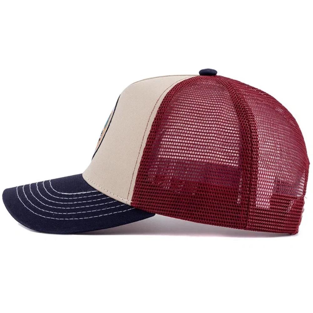 Unisex Geborduurde Trucker Pet Mesh Baseballpet Zomer Buiten Zonbescherming Trend Pet Pet Voor Mannen Vrouwen