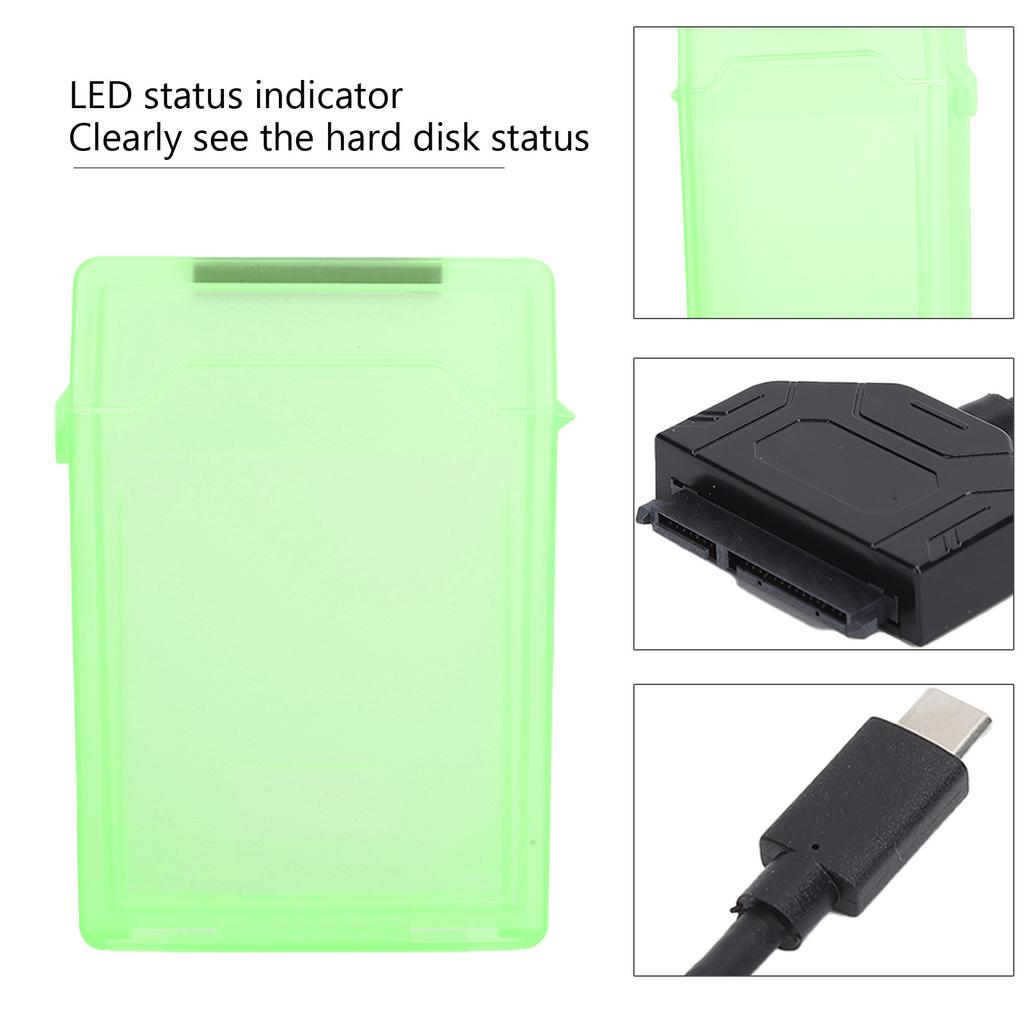 Hard Drive Adapter Box Kit for Type C USB3.0 2.5in /SDD Notebook Accessory