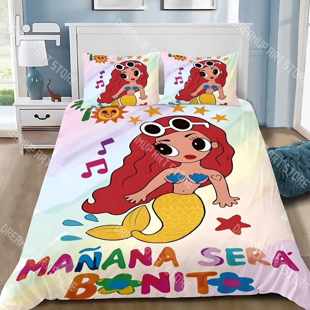 Fashion Karol G Manana Sera Bonito Bedding Set Single Twin Full Queen King Size Bed Set Kids Bedroom Duvetcover Set