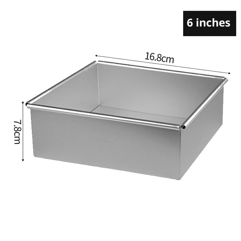 

4/5/6/8/10 Inch Tiramisu Muffin Pan Aluminum Alloy Square Cake Pan Baking Mould Cheesecake Pan For Birthday Cake Cake Bread 6inch