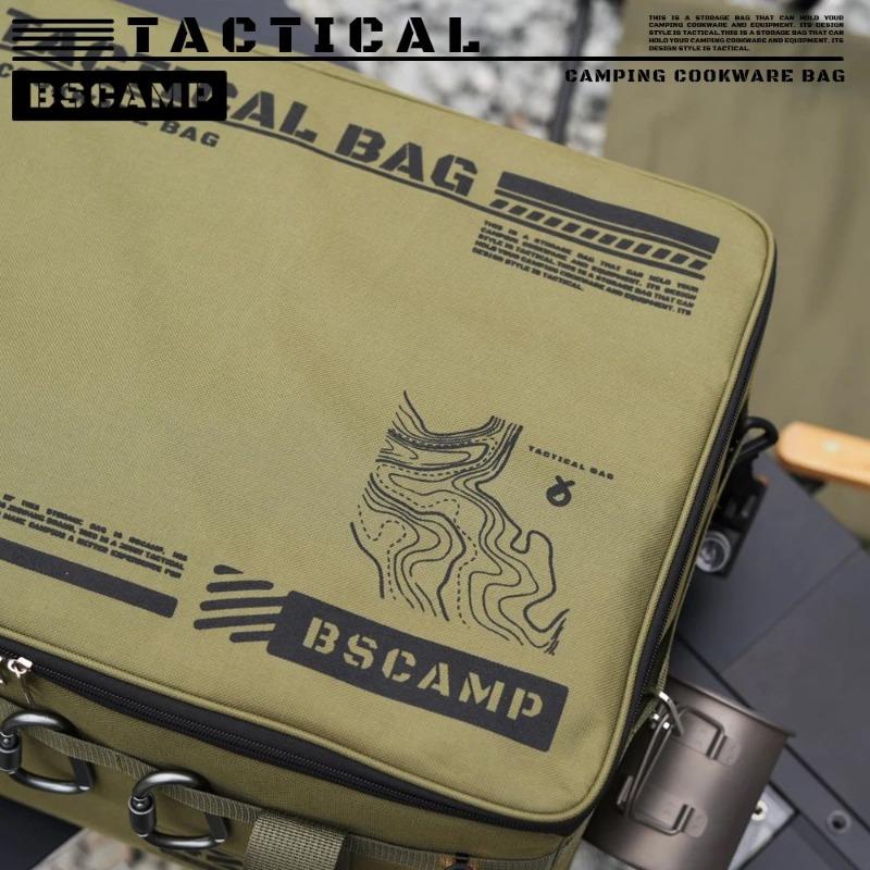 Bolsa de Almacenamiento Táctica para Camping Caja Plegable Aislada Impermeable Vajilla de Picnic Equipo de Campo Organizador de Equipo para Exteriores