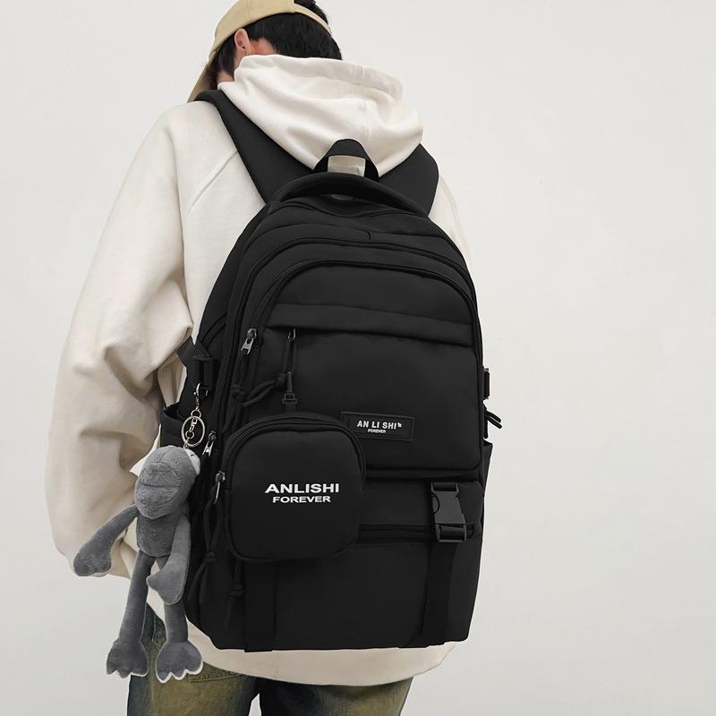 Fashion Schoolbag Women's 2025 New Large-capacity Backpack Japanese Lightweight and Versatile High School Student Junior High School Student Bac