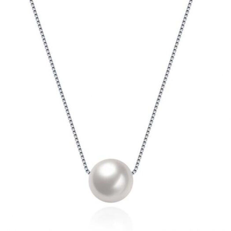 Collier pendentif perle en argent sterling 925