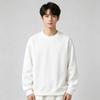Men Casual Sweat Top Autumn Versatile Solid Color Round Neck Pullover Hoodie Long Sleeved Hoodie
