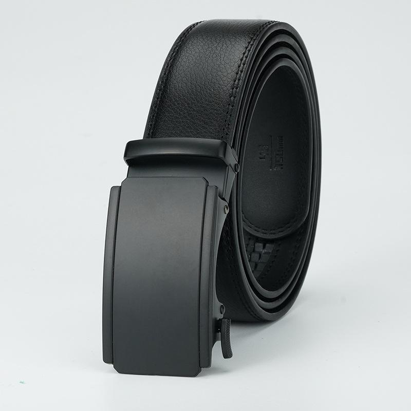 Men's Belt New Automatic Buckle Cowhide Belt Genuine Leather