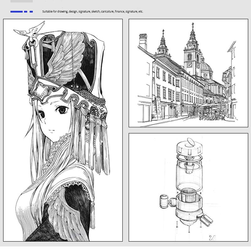 9 Teile/satz Pigment Liner Micron Tinte Marker Stift für Zeichnung Skizze Manga Micron Liner Kalligraphie Pinsel Hookline Stifte Künstlerbedarf