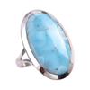 Natural Republic Larimar Gemstone 925 Solid Sterling Silver Gift Ring S.8 k6m11